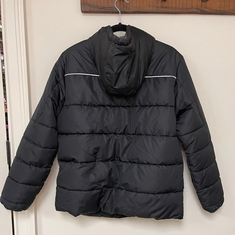 Swiss Tech: Boys Black Puffer Quilted Winter Coat, Size XXL (18)